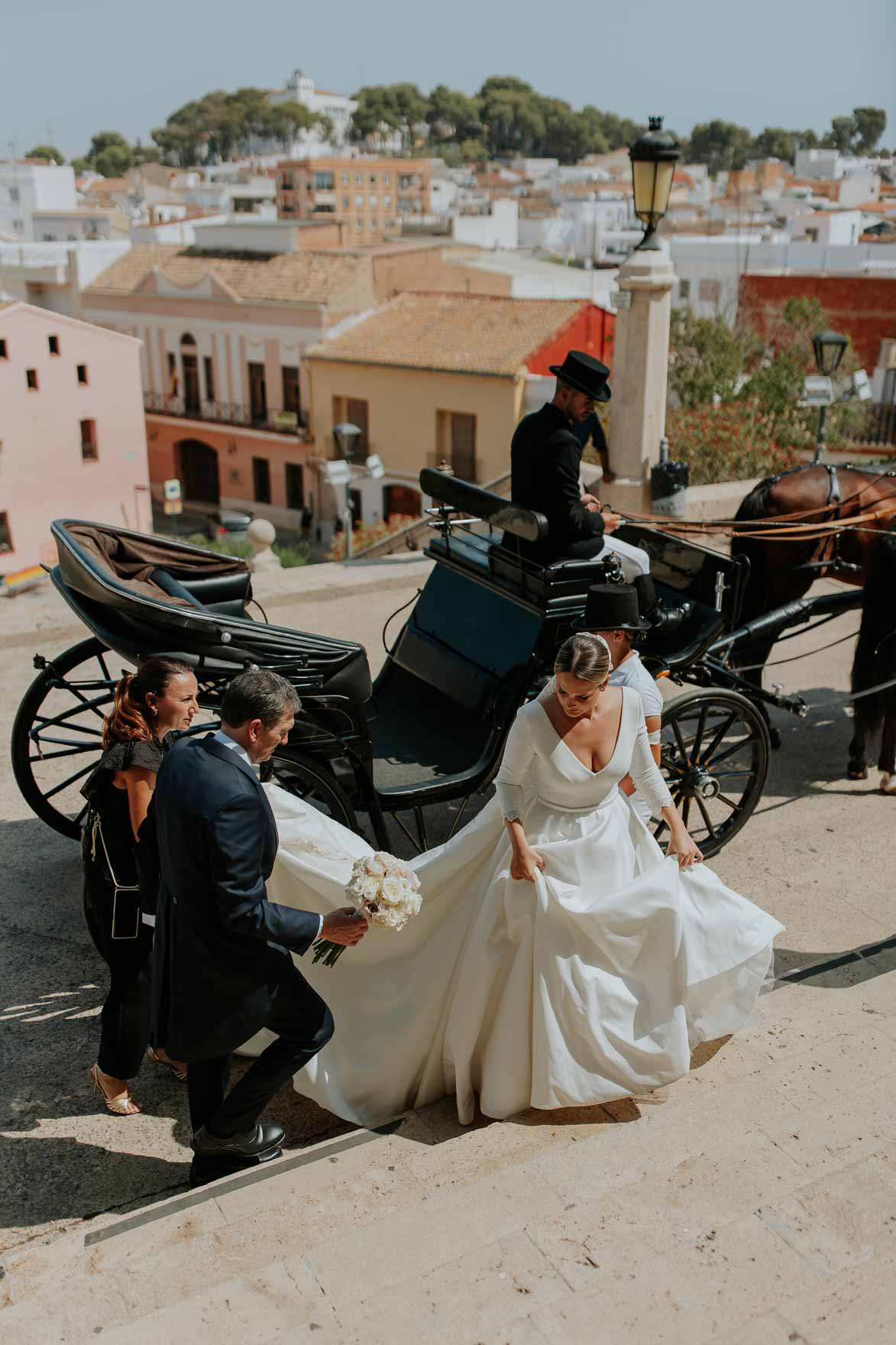 Boda con Carruaje de Caballos