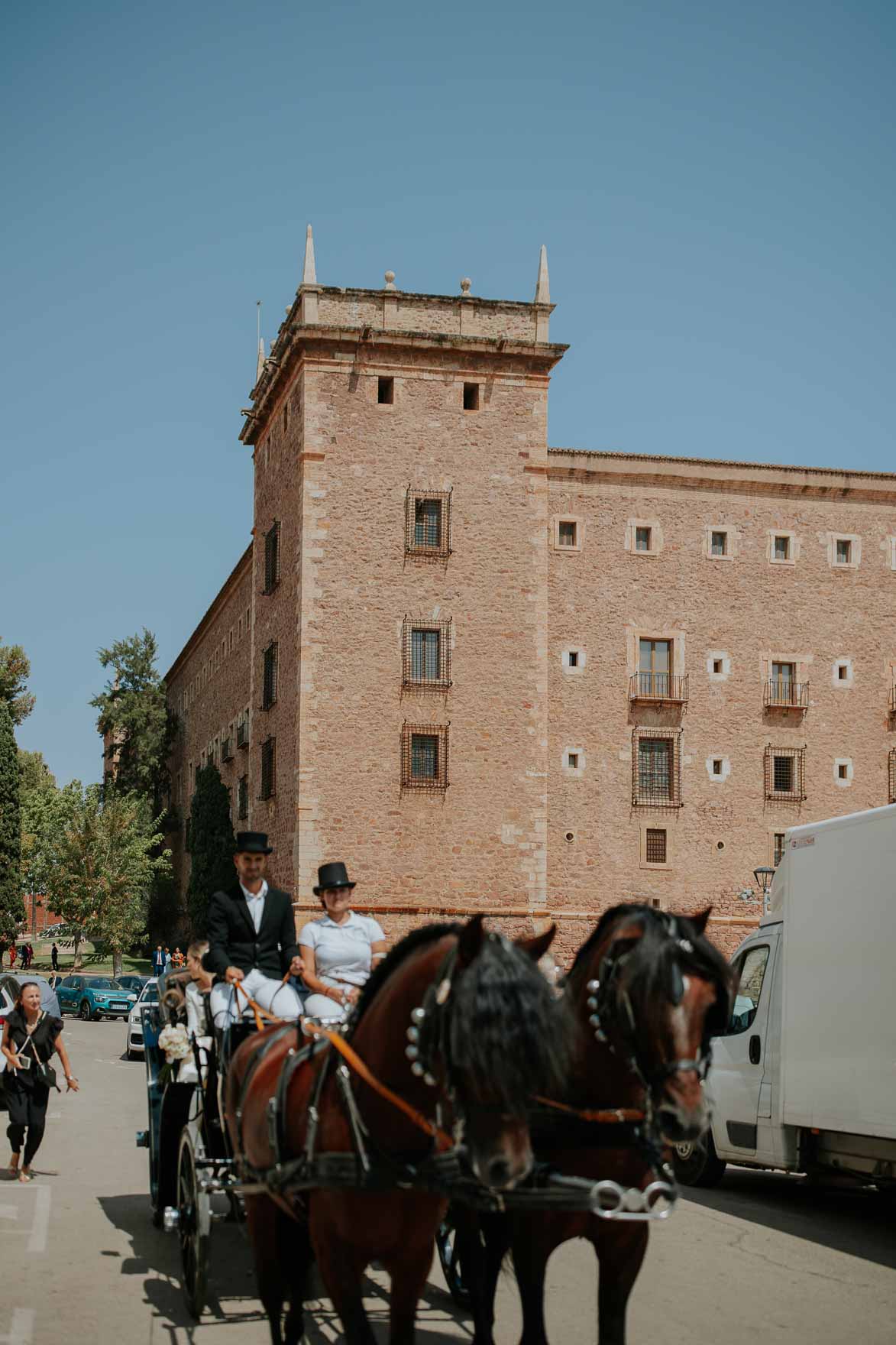 Boda con Carruaje de Caballos